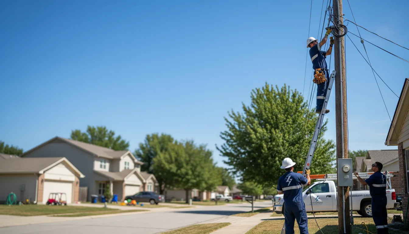 Residential electrician providing installation services in Devol, OK